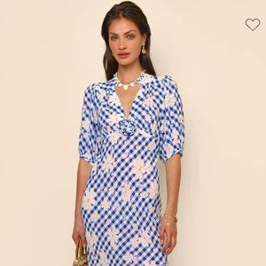 Rixo LONDON, Nicolette Dress, Riviera Daisy Check • Wmns Med • CLASSIC!
